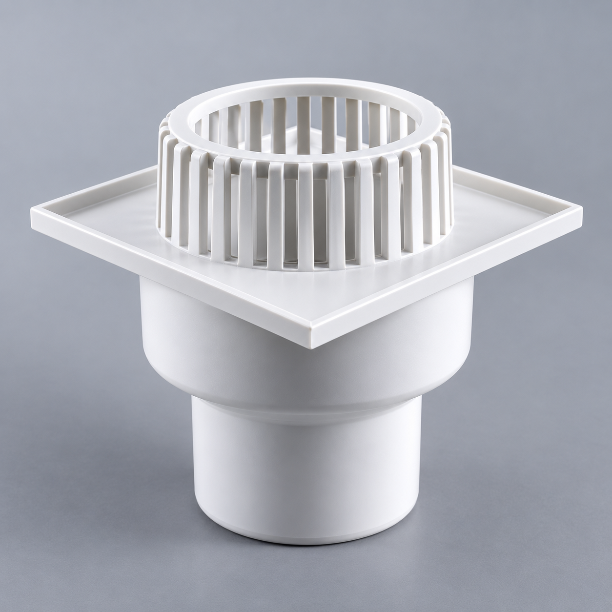 Phễu thu nước ban công mặt vuông (dạng ống) uPVC thoát nước GS