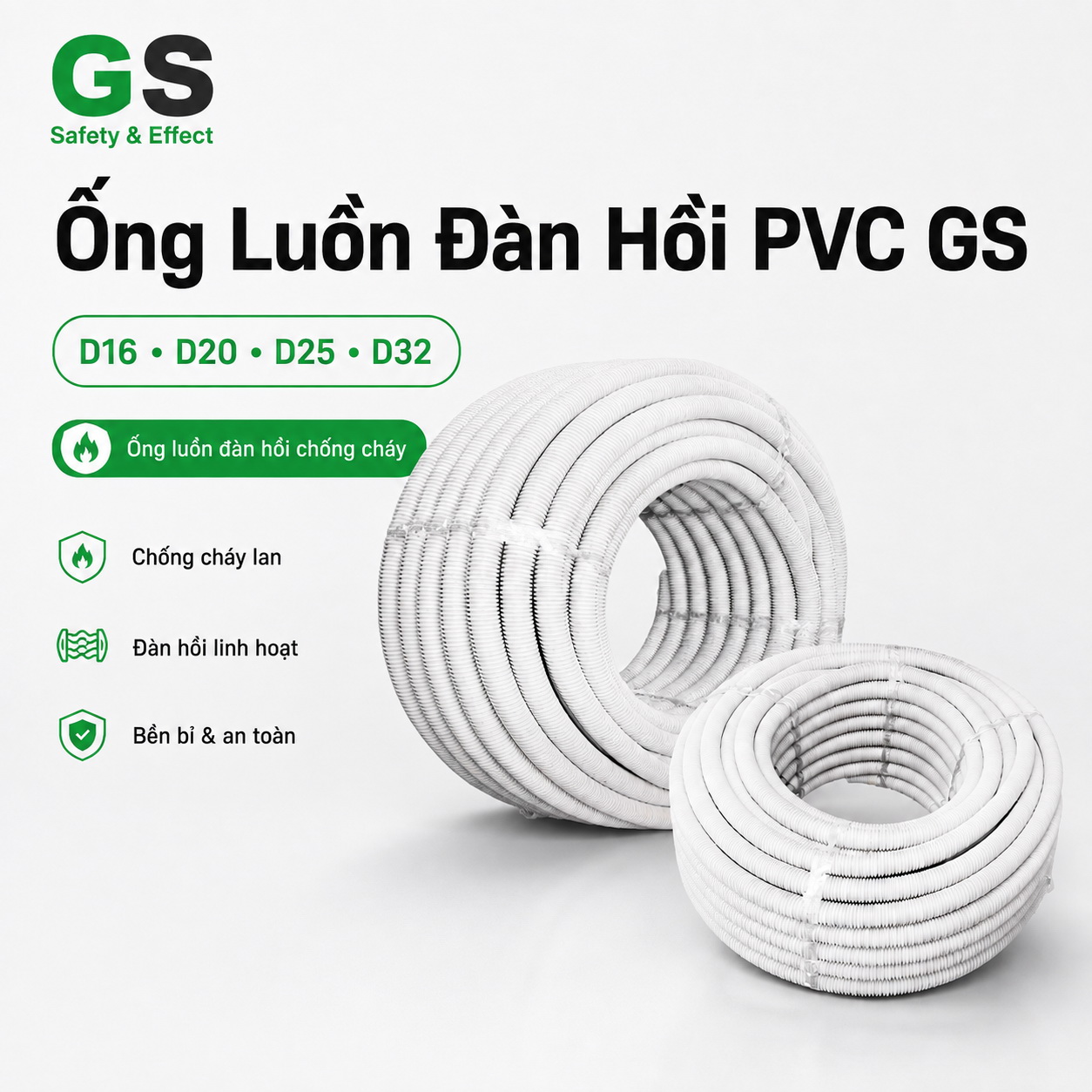 Ống luồn đàn hồi chống cháy GS