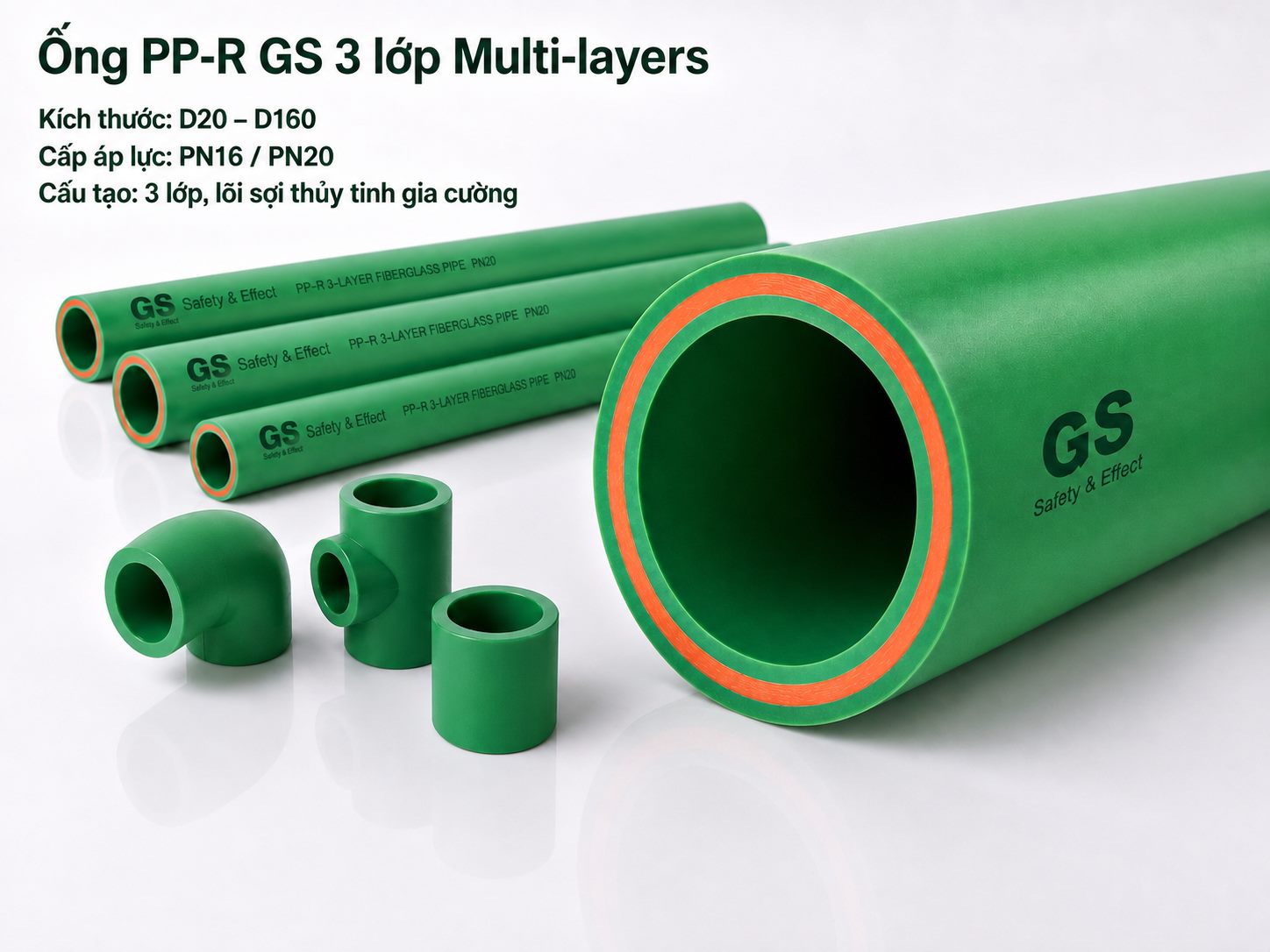 Ống PP-R 3 Lớp GS (Multi Layers)