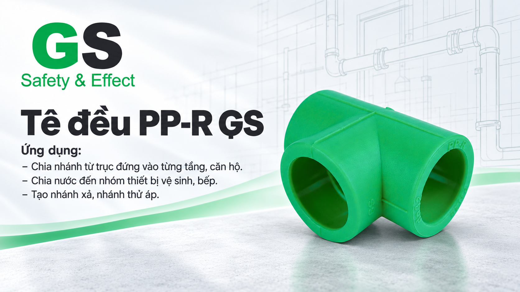 Tê đều PP-R GS