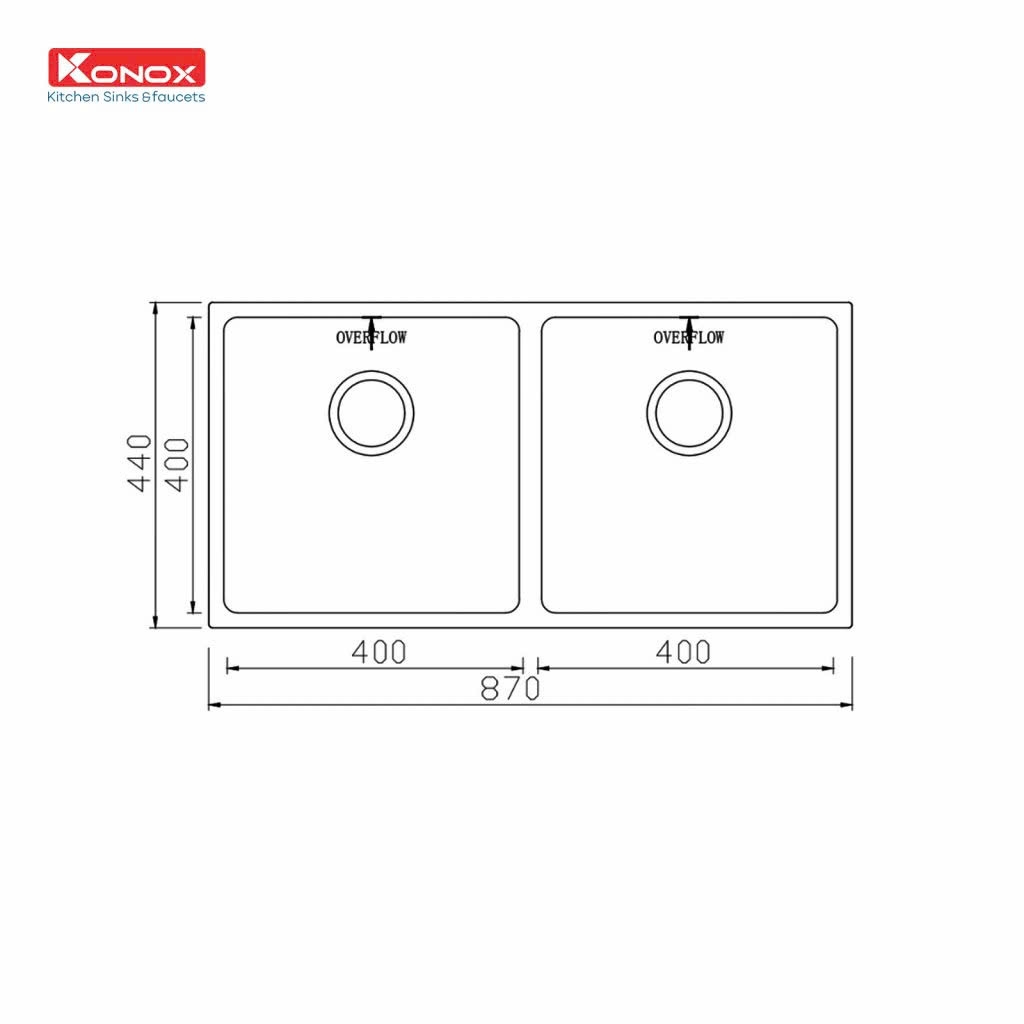 Chậu rửa bát Konox 8744DU