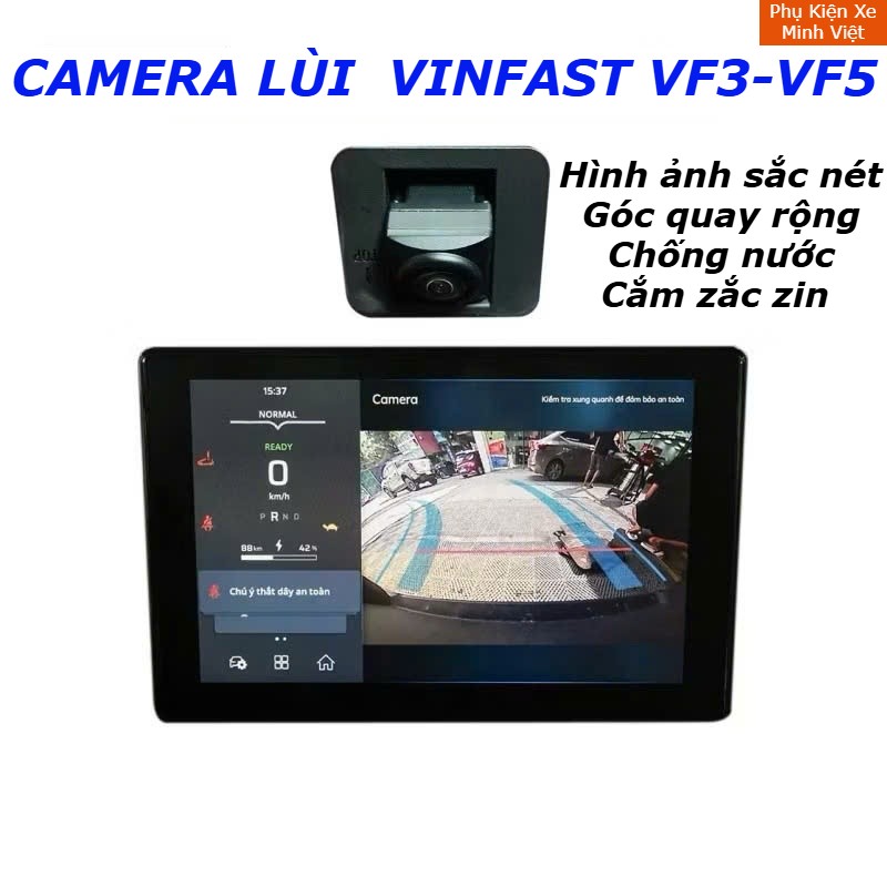 Camera Lùi Cho Xe VinFast VF3 – VF5 Cắm Jack Zin, Hình Ảnh Sắc Nét