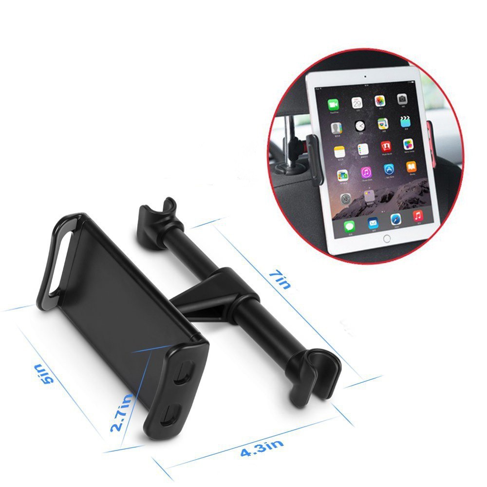 Kẹp Điện Thoại Ipad Mini Gắn Ghế Sau Ô Tô Chất Liệu Hợp Kim Nhựa ABS