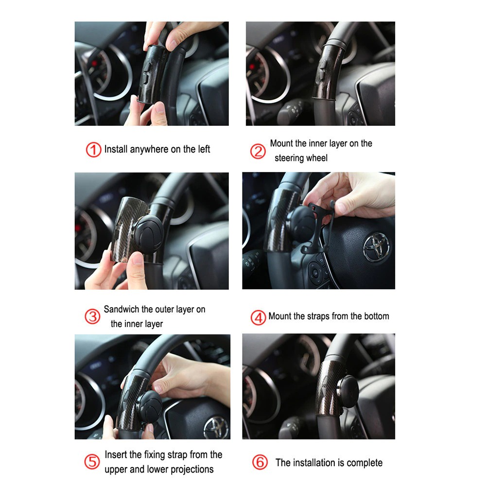 Tay quay vô lăng - Tay quay trợ lực vô lăng ô tô xoay 360 độ