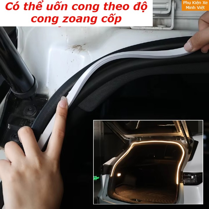 DẢI ĐÈN LED CỐP XE TỰ ĐỘNG 2M - 4M – SILICON CAO CẤP– ÁNH SÁNG 360° – LẮP ĐẶT DỄ DÀNG 12V