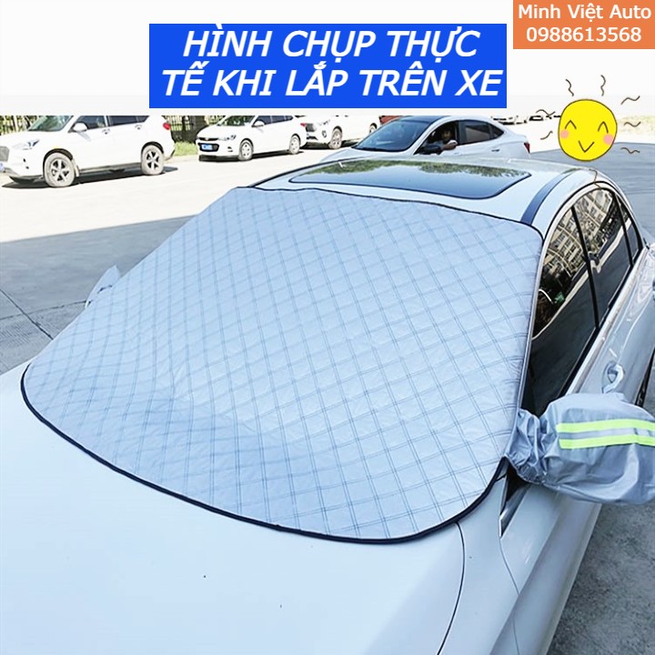 Tấm Bạt Che Nắng Kính Lái Ô Tô 5 Lớp Cao Cấp, Có Chụp Gương