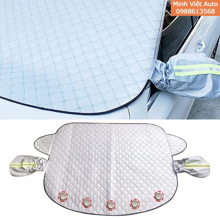 Tấm Bạt Che Nắng Kính Lái Ô Tô 5 Lớp Cao Cấp, Có Chụp Gương