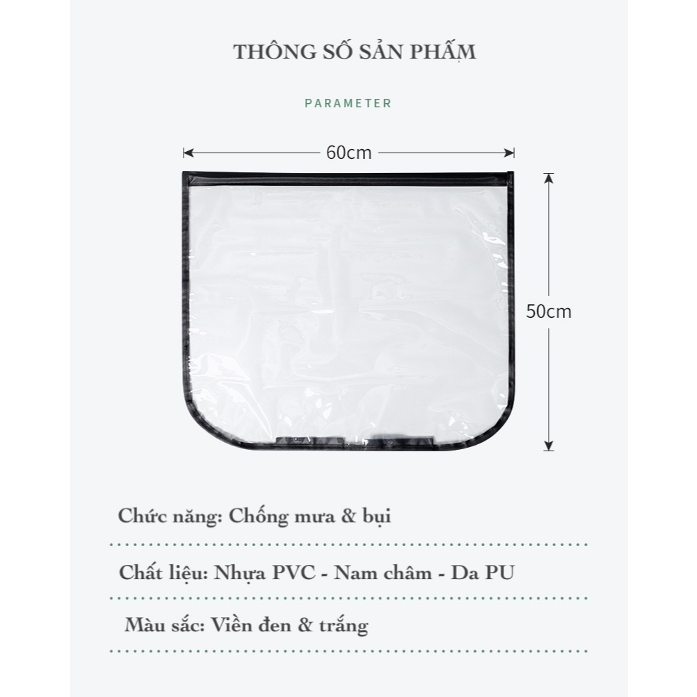 Tấm Che Mưa Ổ Sạc Xe Ô Tô Điện – Nam Châm Hít Chắc, Chống Nước, Dễ Lắp Đặt