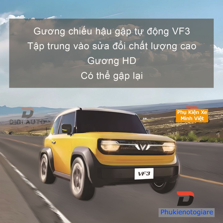Gương Gập Điện Vinfast VF3 Cắm Jack Zin – Lắp Đặt Dễ Dàng Lắp Đặt