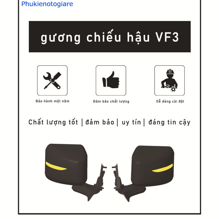 Gương Gập Điện Vinfast VF3 Cắm Jack Zin – Lắp Đặt Dễ Dàng Lắp Đặt