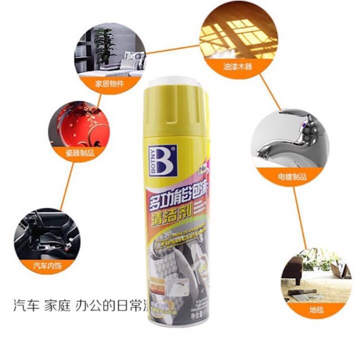 Bình Xịt Vệ Sinh Nội Thất Ô Tô-3 Trong 1 Làm Sạch Khử Mùi Kháng Khuẩn