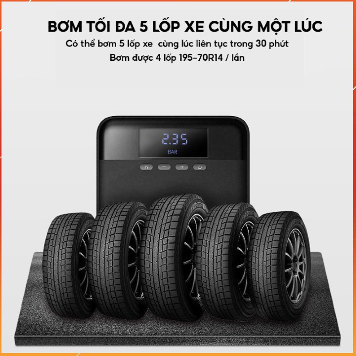 Bơm Ô Tô Xiaomi 70mai TP03 Chính Hãng – Bơm Điện Đa Năng, Tự Động Ngắt