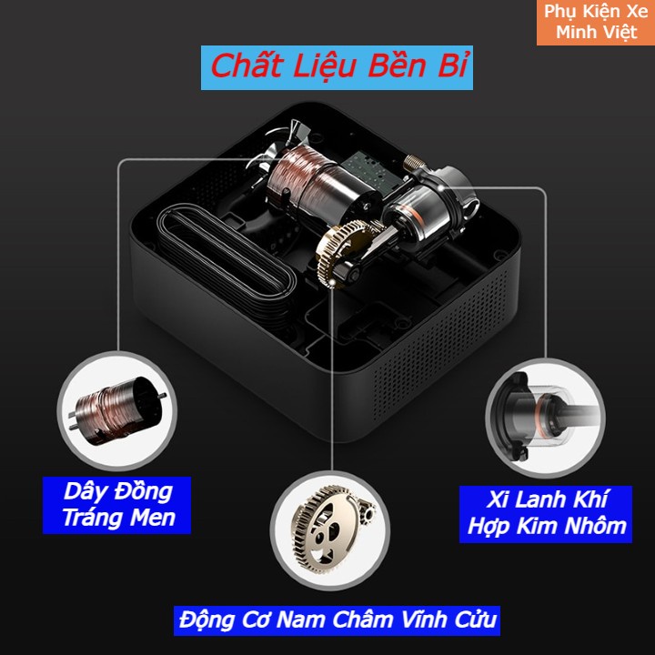 Bơm Ô Tô Xiaomi 70mai TP03 Chính Hãng – Bơm Điện Đa Năng, Tự Động Ngắt