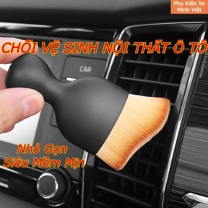 Chổi vệ sinh nội thất ô tô có nắp đậy – Lông mềm làm sạch các khe kẽ