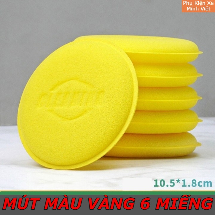 Combo 6–12 Mút Xốp Đánh Bóng Sơn & Nội Thất Ô Tô Xe Máy – Hình Tròn 10cm