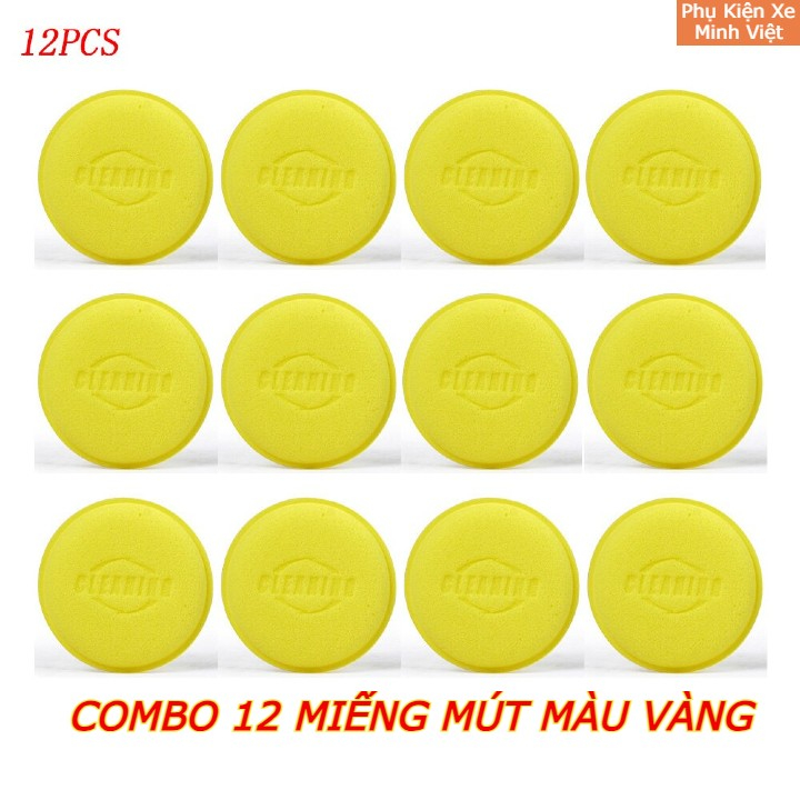 Combo 6–12 Mút Xốp Đánh Bóng Sơn & Nội Thất Ô Tô Xe Máy – Hình Tròn 10cm