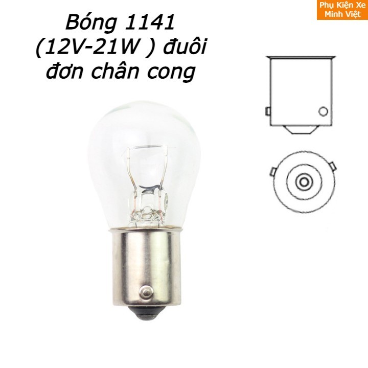 Bóng Đèn Xi Nhan, Phanh, Lùi 12V Cho Ô Tô Xe Máy –Chân 1141, 1016, T10