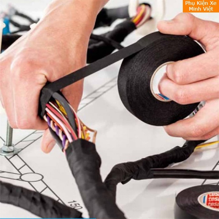 Băng Dính Vải Chịu Nhiệt Quấn Dây Điện Ô Tô – Cách Điện Tốt