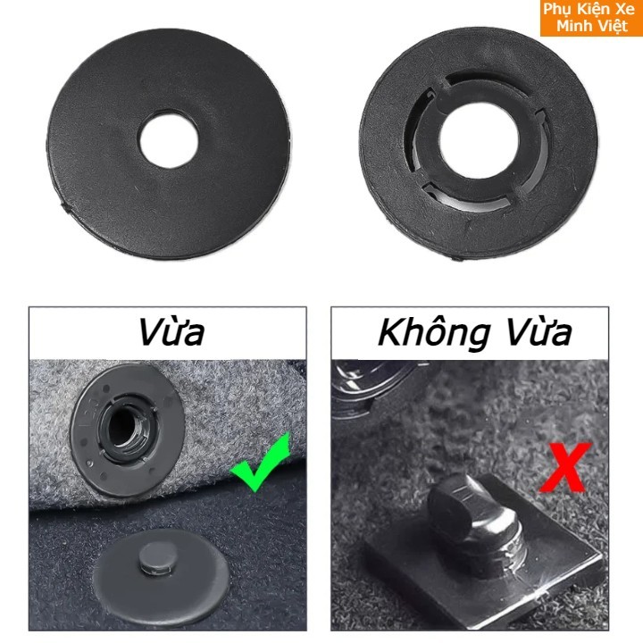 Combo 10 Bộ Khuy Cố Định Thảm Lót Sàn Ô Tô Chống Trơn Trượt Bền Bỉ,