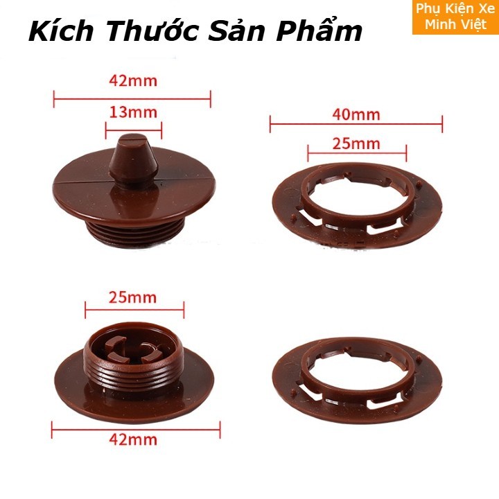 Combo 10 Bộ Khuy Cố Định Thảm Lót Sàn Ô Tô Chống Trơn Trượt Bền Bỉ,