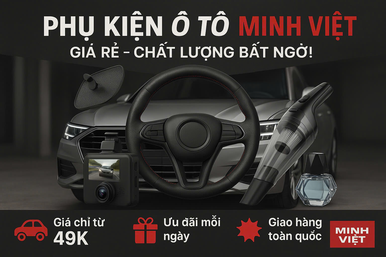 Phụ kiện ô tô theo hãng xe – Toyota, Hyundai, Kia, Ford...