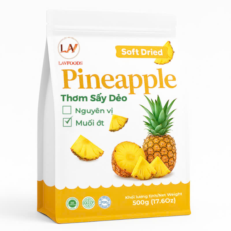 🍍 Dưỡng chất từ thơm sấy – Món ăn vặt lành mạnh cho lối sống hiện đại