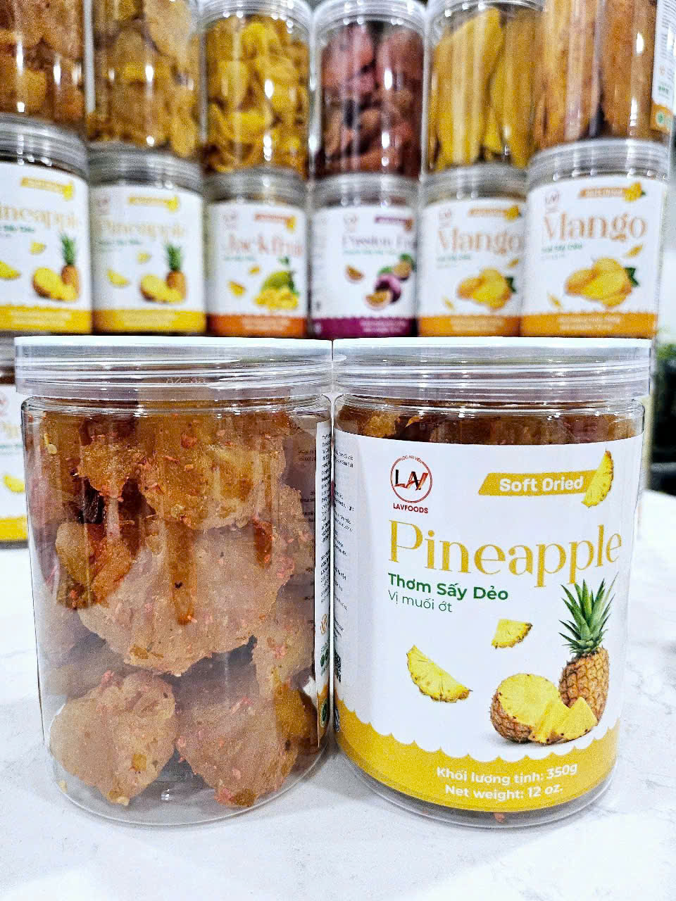 Thơm sấy dẻo muối ớt Lavfoods