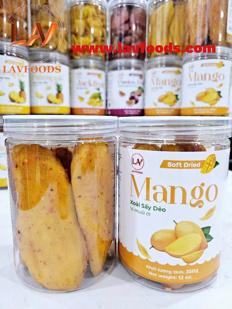 Xoài sấy dẻo muối ớt Lavfoods