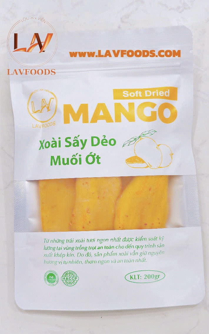 Xoài sấy dẻo muối ớt Lavfoods