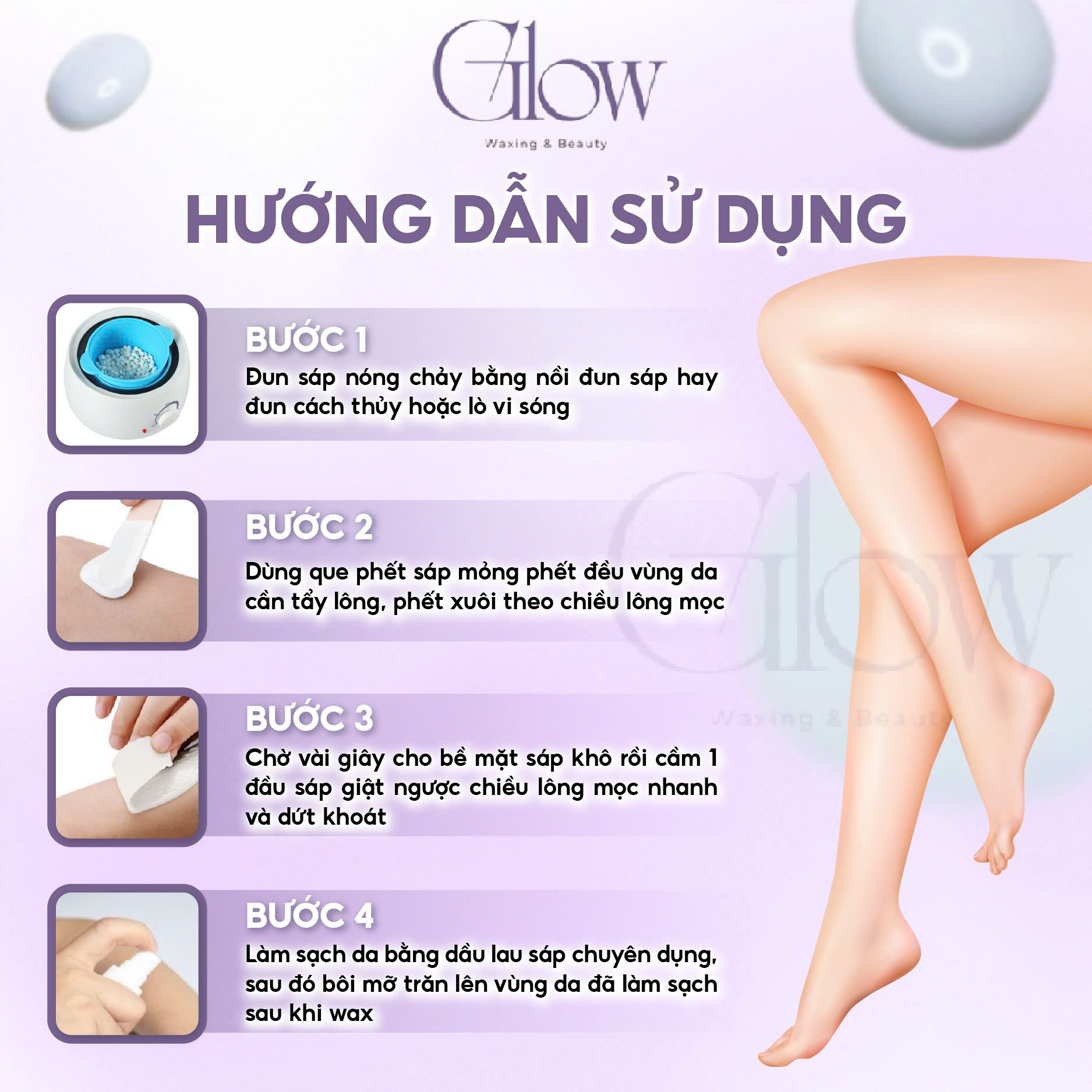 Combo 100Gr Sáp Wax Lông Mix Sữa Dừa + Dừa Xanh Premium Siêu Bám Lông GLOW WAXING + Mỡ Trăn nguyên Chất 100% CHE TÊN