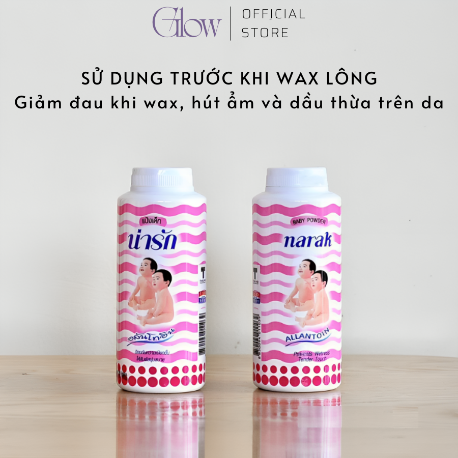 Phấn Rôm Dùng Trước Khi Wax Lông Narak GLOWWAXING Giúp Làm Khô Da, Hút Ẩm Và Bám Lông Tốt Hơn Khi Waxing Chai 25gr
