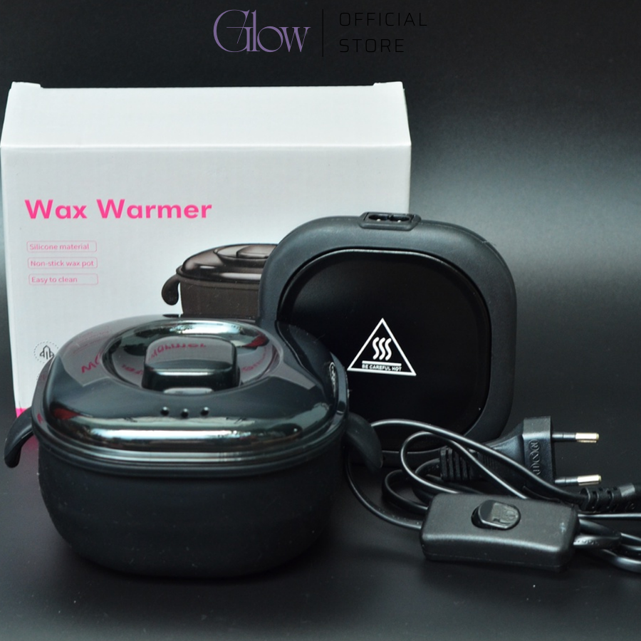Combo Nồi Nấu Sáp Silicon Điện Gấp Gọn + 100Gr Sáp Dừa Cao Cấp GLOWWAXING + Mỡ Trăn Nguyên Chất 10ml Tặng Que Phết CHE TÊN - 1092