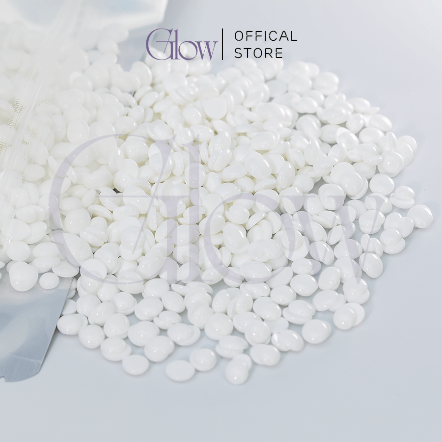 Combo Sáp Wax Lông Sữa Dừa 100gr GLOW WAXING + Mỡ Trăn Hoa Nhài 10ml + Chén Silicon Nấu Sáp Wax Lông Tặng Que CHE TÊN