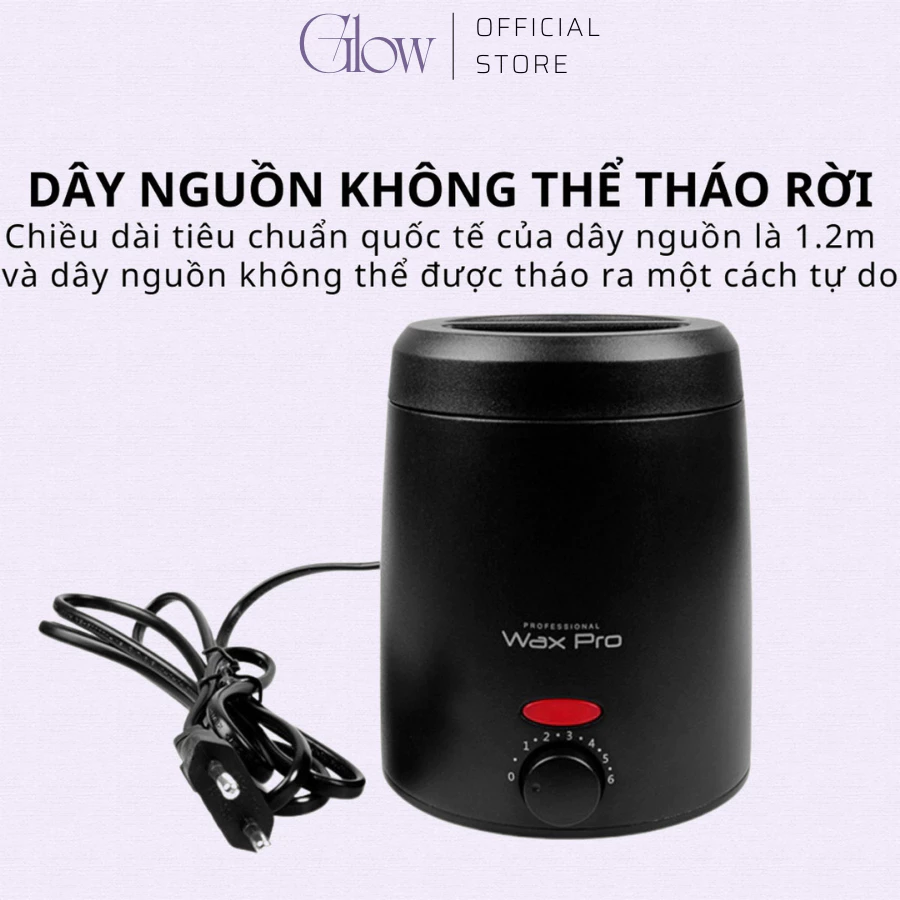 Combo 300gr Sáp Wax Sữa Dừa + Nồi Nấu Sáp ProWax 200 Chống Dính Mini GLOW WAXING Tặng Que CHE TÊN SẢN PHẨM - 1013