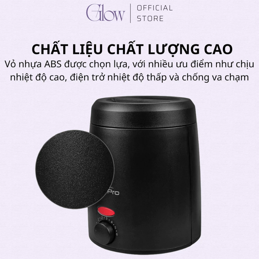 Combo 100gr Sáp Ngọc Trai Premium + Nồi Nấu Sáp Wax Lông Chống Dính Mini 200 GLOW WAXING