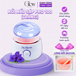 Nồi Nấu Sáp Wax Lông Pro 100 Phiên Bản Mới GLOW WAXING Phiên Bản Nâng Cấp Có Lòng Silicon Chống Dính Tiện Lợi 0707