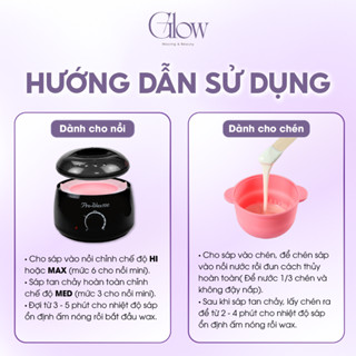 Nồi Nấu Sáp Wax Lông ProWax 100 GLOW WAXING Chống Dính Cao Cấp Mẫu Mới Kèm Lòng Nhôm Nấu Sáp Nhanh CHE TÊN - 8582