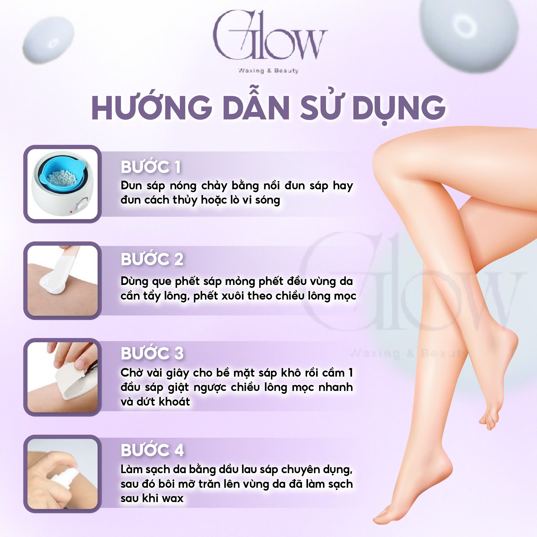 Sáp Wax Lông Nóng Sữa Dừa Orange Cao Cấp GLOW WAXING Siêu Bám Lông Thân Thiện Với Làn Da Tặng Que Gỗ CHE TÊN SẢN PHẨM