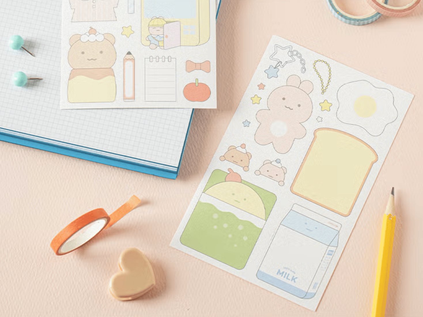 STICKER ghi chú set 4 tấm