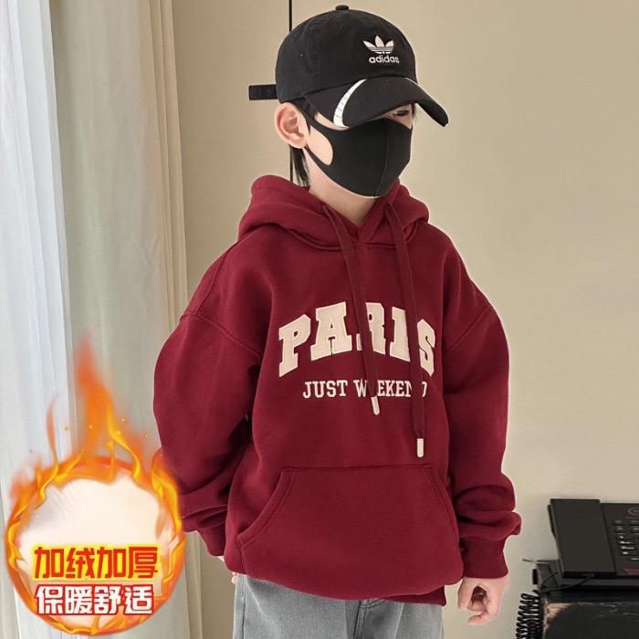 ￼Áo Hoodie lót lông size đại bé trai QCCCH108