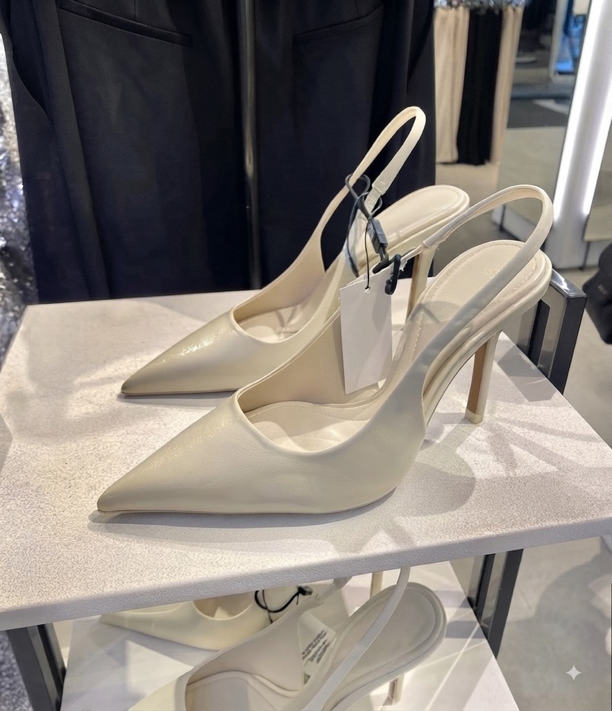 Giày Zr Slingback trơn mũi nhọn<2K> ( Hàng sẵn) lùi 1 szH216/ 6891-11/ T1.3