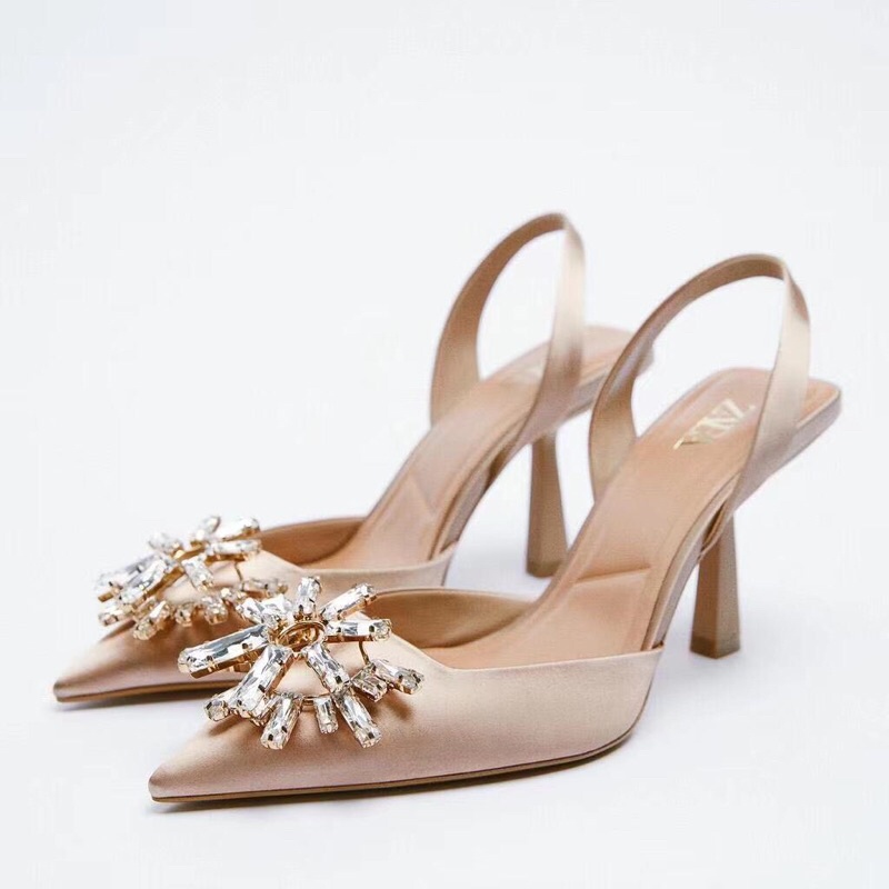 Sandal ZR lụa mặt đá hai tầng[Hàng sẵn-nên lùi 1 size]H379