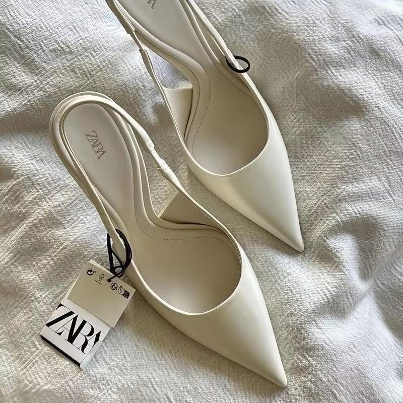 Giày Zr Slingback trơn mũi nhọn<2K> ( Hàng sẵn) lùi 1 szH216/ 6891-11/ T1.3
