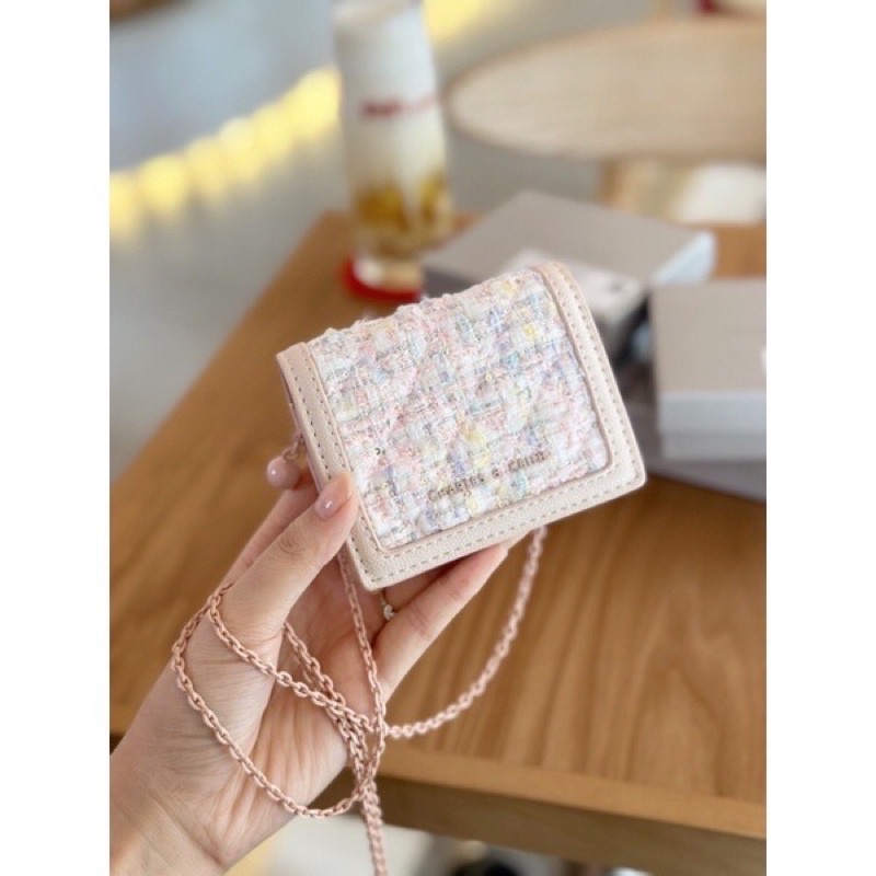 Ví CK mini trần trám kèm dây đeo [full box][HÀNG SẴN]H366