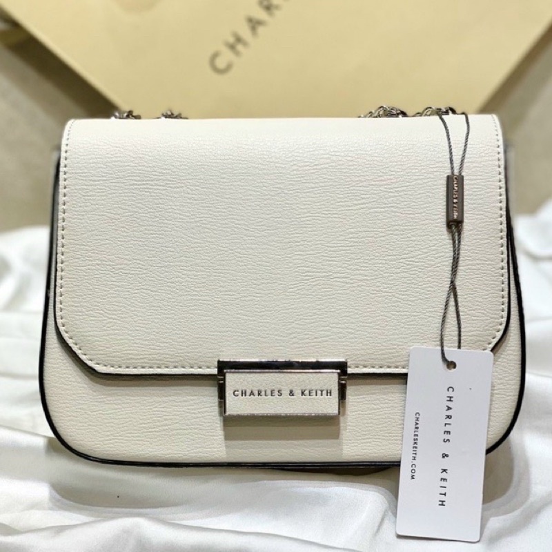 Túi C.K dáng chữ nhật size 21 phối dây xích [ HÀNG SẴN]H343