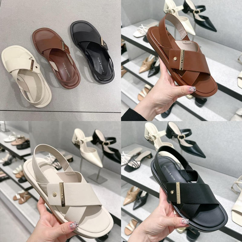 Sandal CK hai quai đan chéo [SẴN- fullbox] (form to lùi 1 sz)H338
