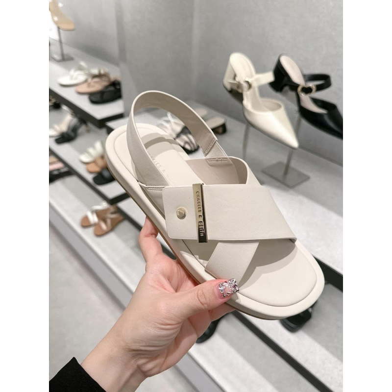 Sandal CK hai quai đan chéo [SẴN- fullbox] (form to lùi 1 sz)H338