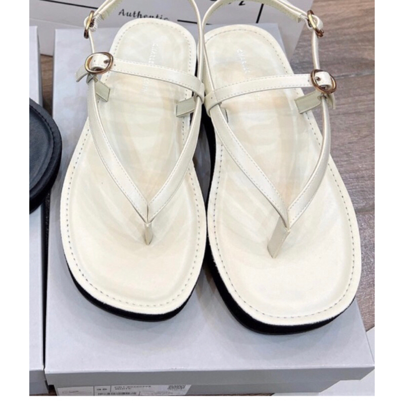 Sandal CK xỏ ngón đế bánh mỳ tôn dáng[full box- lùi 1 sz] ( HÀNG SẴN)H376