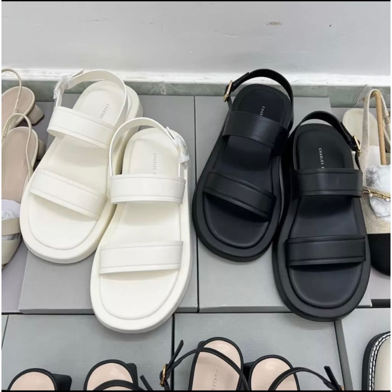 Sandal quai ngang đế bằng CK [Full Box] xuất dư Lùi 1 sz[ Sẵn]H330