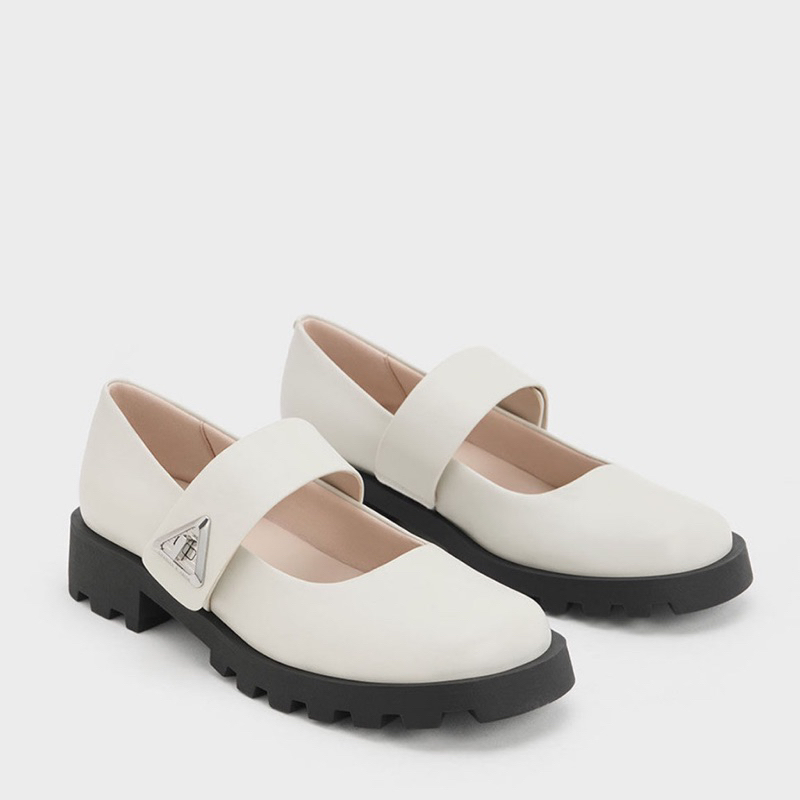 Giày búp bê bệt CK mũi vuông tròn đế răng cưa[Sẵn-lùi 1sz]H289